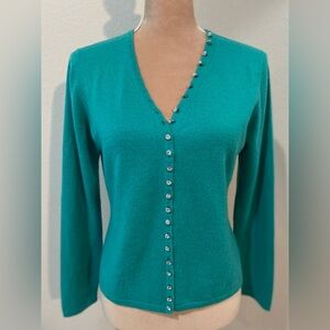 Babette Ballinger Button-Up Cashmere Cardigan